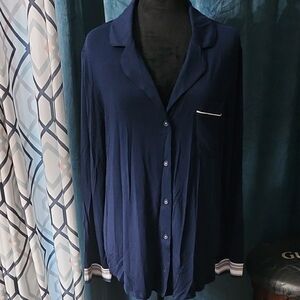 Soma Navy Blue Pajama Top